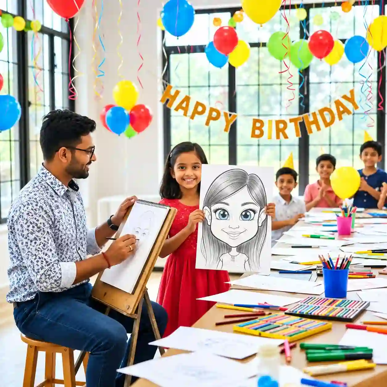Caricature Artist For Kids Birthday Party